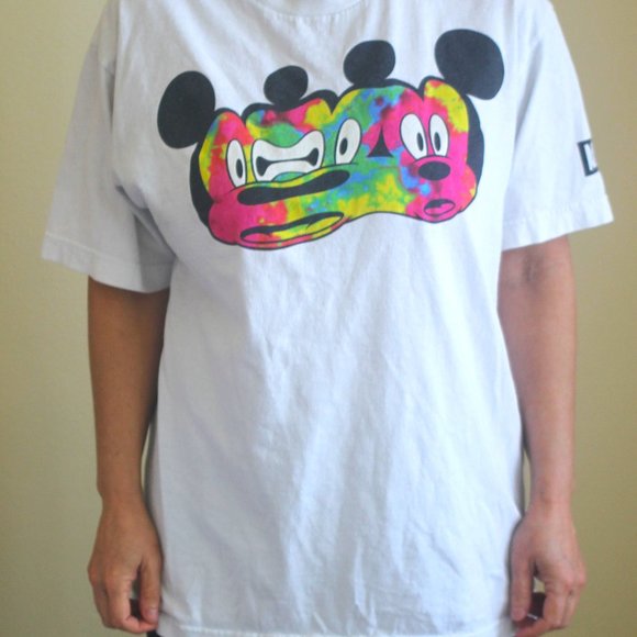 Psychedelic Mickey Mouse trippy Disney shirt x Neff - Picture 2 of 5